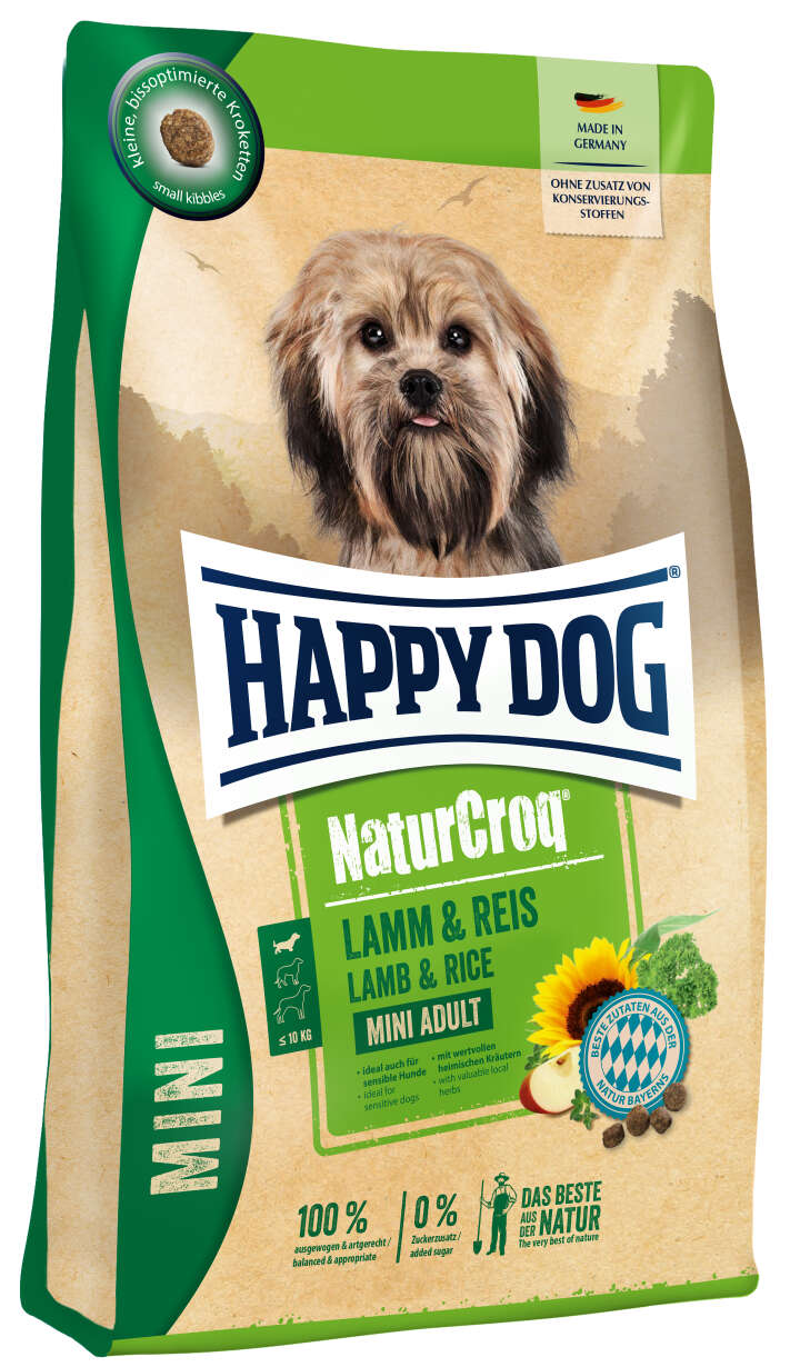 HAPPY DOG Hunde-Trockenfutter NaturCroq Mini Adult Lamm + Reis